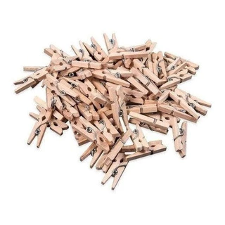 Mini Prendedor Pregador 1000 Unidades Madeira Natural 2,5 Cm em Oferta na Shopee