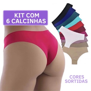 Kit Com 8 Calcinhas Sem Costura Corte A Laser Tanga Laser Não Marca Confortável Lingerie Comfy