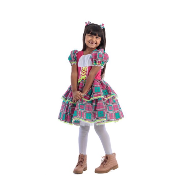 Vestidos caipiras 2024 infantil luxo