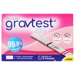 Gravtest Easy Teste de Gravidez Cimed 99,9% Precisão