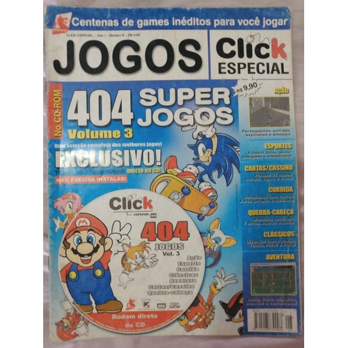 Revista Click Especial Nº 08 - Sonic Mario E Etc ( Sem Cd )