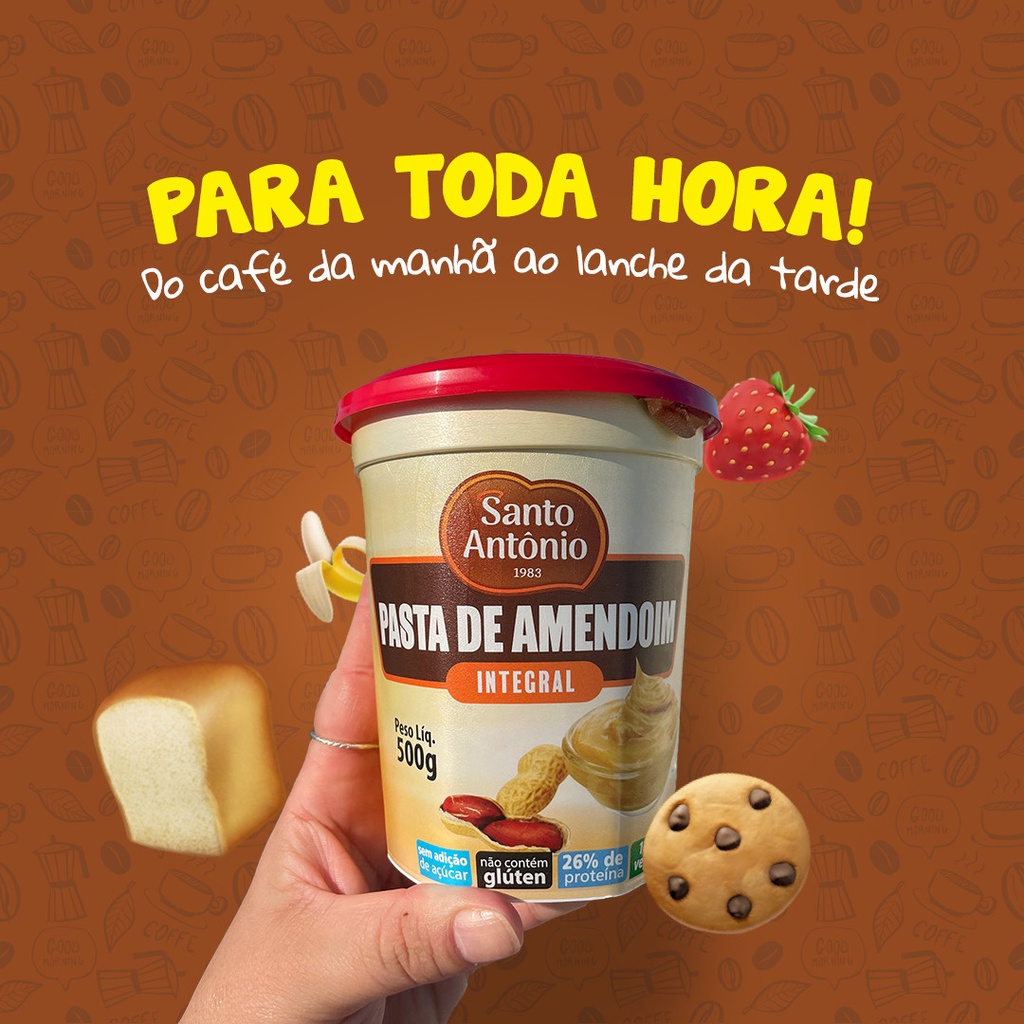 Pasta de Amendoim Integral Santo Antônio - 500gr