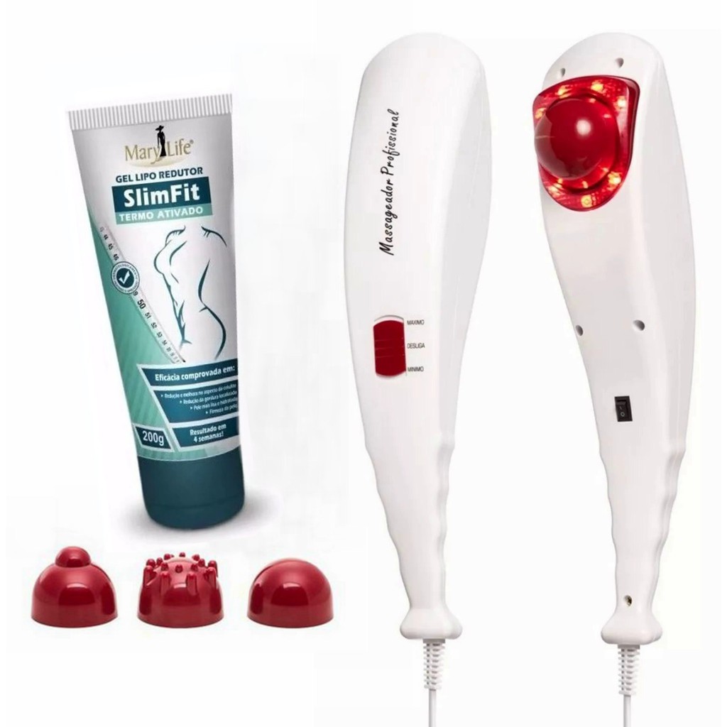 Kit Massageador Elétrico Profissional com Infravermelho + Redutor ...