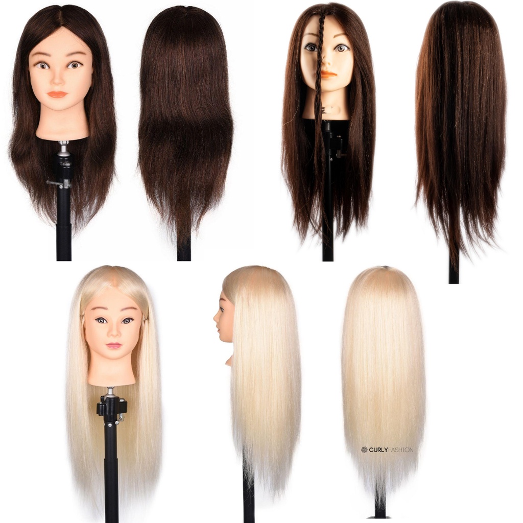 Cabeça de boneca para meninas, cabeça de boneca para pentear o cabelo com  acessórios para meninas, cabeça de boneca para cabelo e pentear maquiagem,  cabeças de boneca para cosmetologia para crianças 