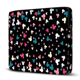 Capa Pasta Maleta para Notebook em Neoprene - Minnie Mickey Coloridos