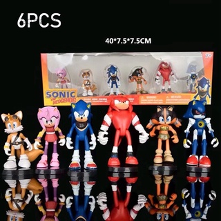 JoySee 6 bonecos Sonic The Hedgehog, topos de bolo, 5-7 cm : :  Brinquedos e Jogos