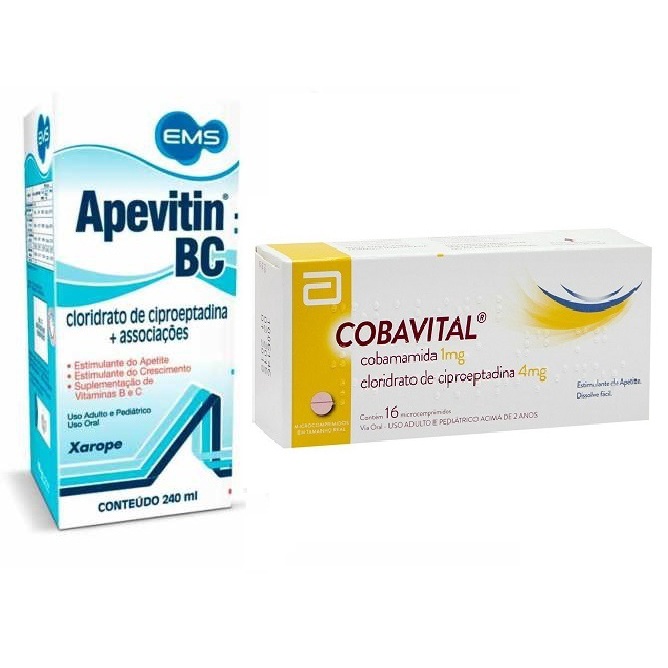 Apevitin Xarope 240ml + Cobavital 16cp Estimula O Apetite | Shopee Brasil