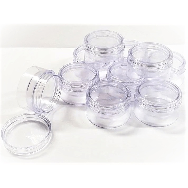 Kit com 30 Potinhos Acrilicos Cristal com Tampa de Rosca 2028 - 4g