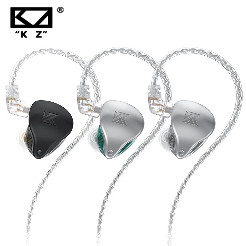 Unidades KZ AST 24 BA Fones De Ouvido HIFI Monitor De DJ Com Armadura Balanceada IEM Ruído Cancelando AS16 ZAX ZSX ASX BA15 P2