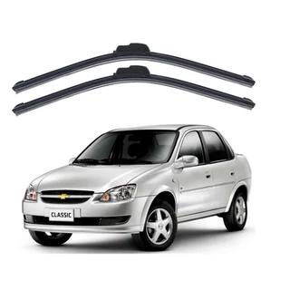 Par de Palhetas Limpador de Parabrisa Dianteiro Para Chevrolet Corsa Classic 1995 Até 2016 Par de Palhetas Limpador de Parabrisa Dianteiro Para Chevrolet Corsa Classic 1995 Até 2016