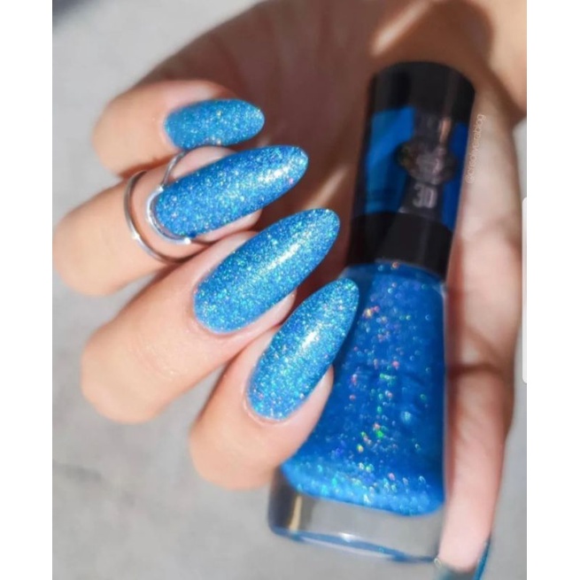 Kit Com 3 Esmaltes Top Beauty 3d Glitter Holográfico Cores Kit Com 3 Esmaltes Top Beauty 3d Glitter Holográfico Cores