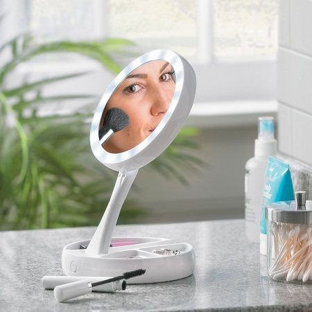 espelho de luz led dobravel aumenta 10x maquiagem portatil em Promoção na  Shopee Brasil 2024