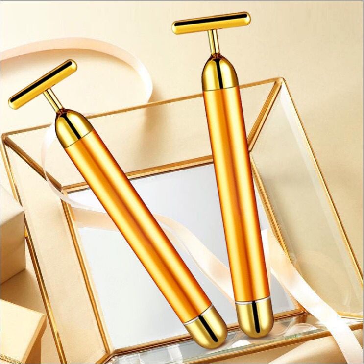 Massageador Elétrico Facial Vibração Afina Rosto Bastão Mágico Anti Olheira