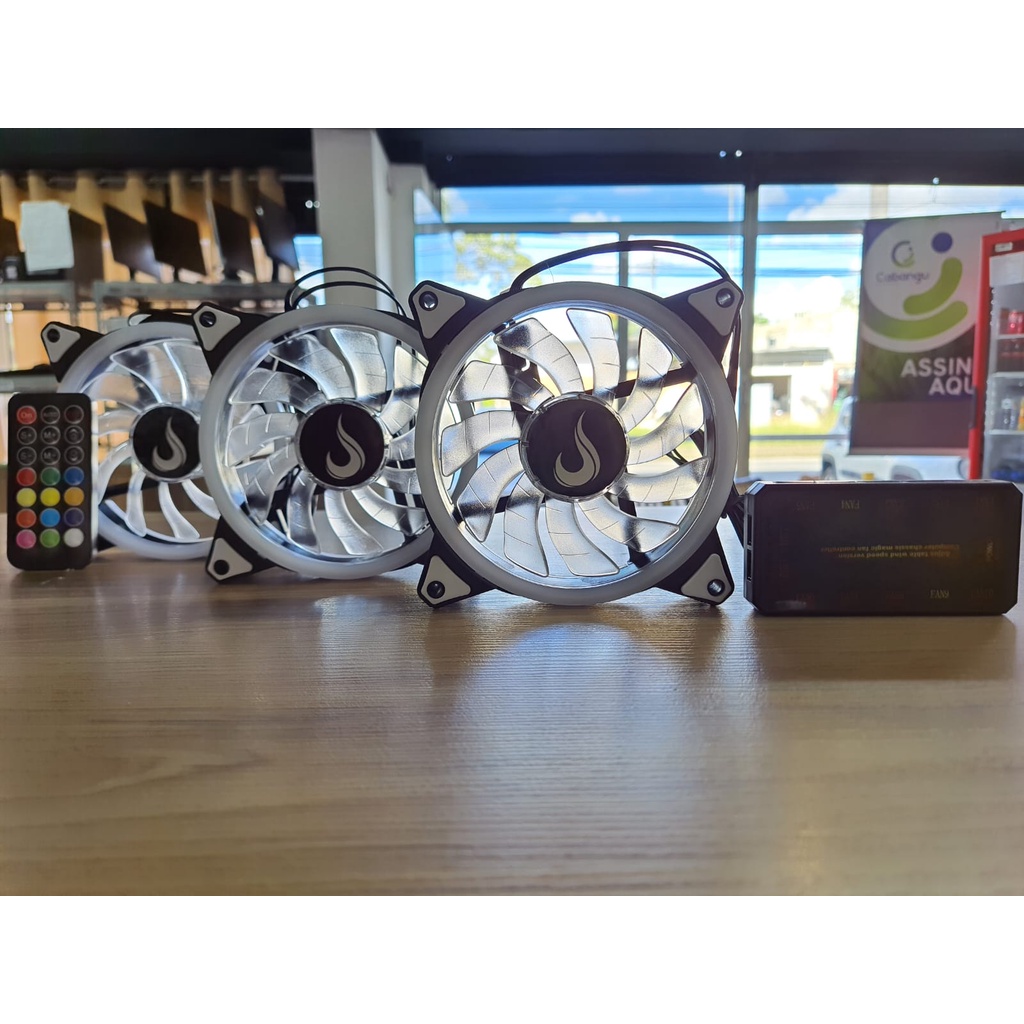 Kit 3x Cooler FAN Rise Mode Energy 120mm, Led ARGB, 5V FN02RGB5V