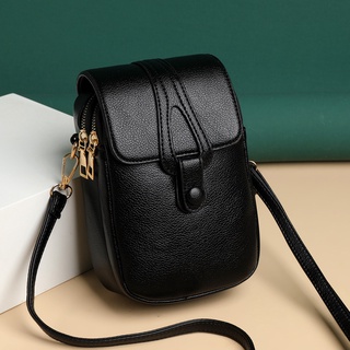 Crazy Bag Mini Bolsa Multifuncional Feminina De Couro Para Celular/Esporte