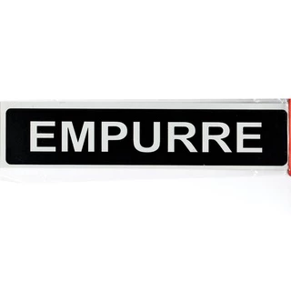 Placa Empurre Sinalização Advertência 30x8 Uso Interno e Externo