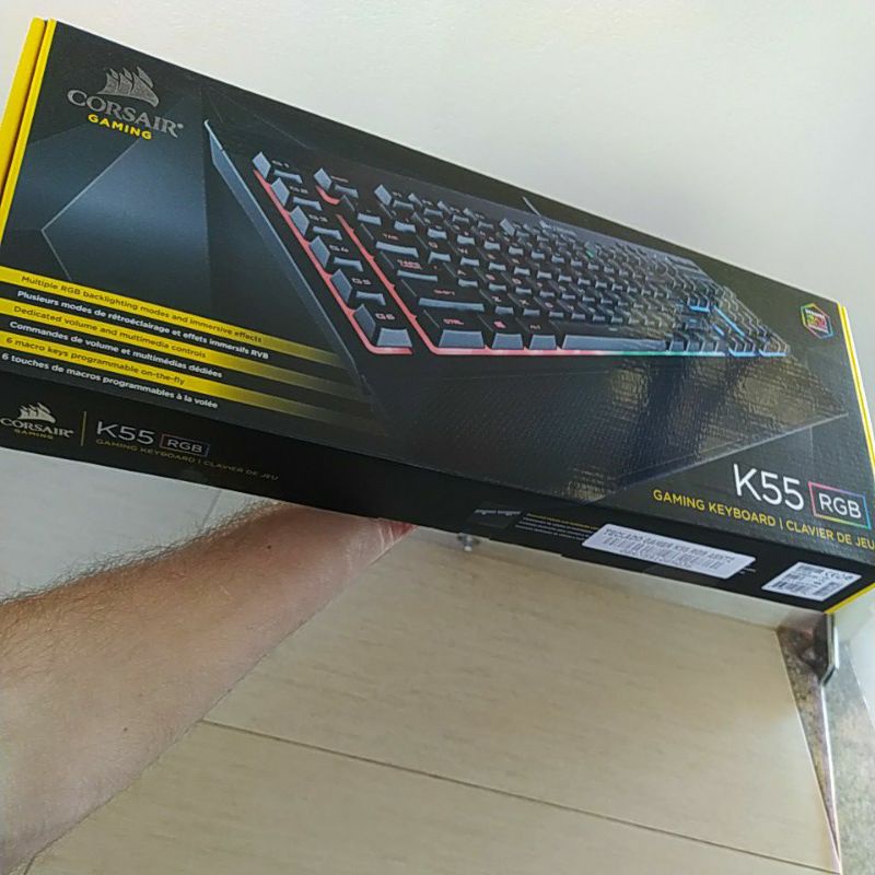 Teclado Gamer Corsair K55 RGB - Preto - Império Teixeira