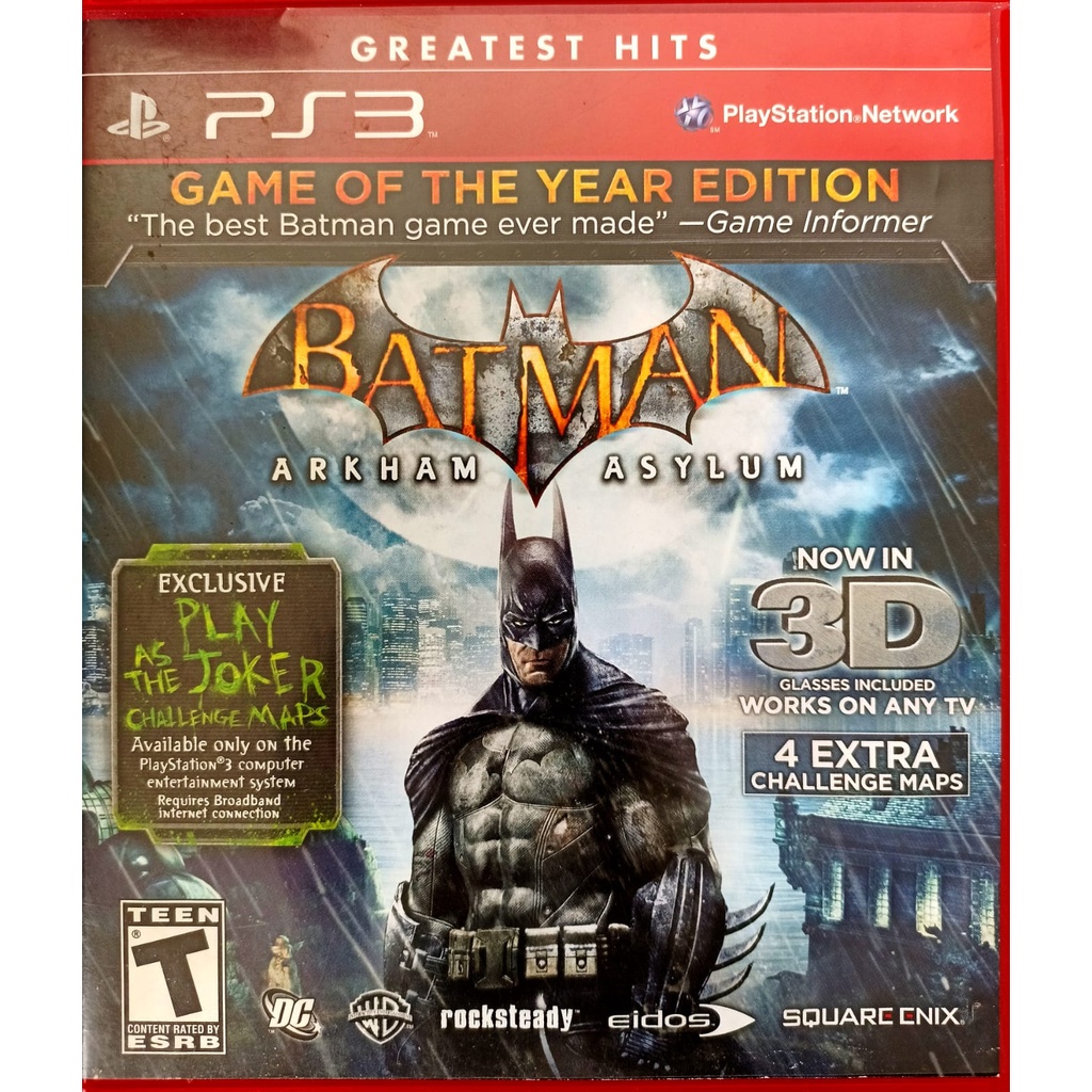 batman arkham asylum game of the year edition ps3 , a pronta entrega
