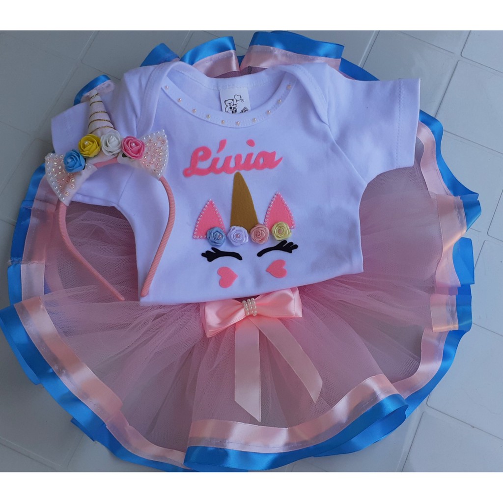 Roupa para aniversario tema hot sale unicornio