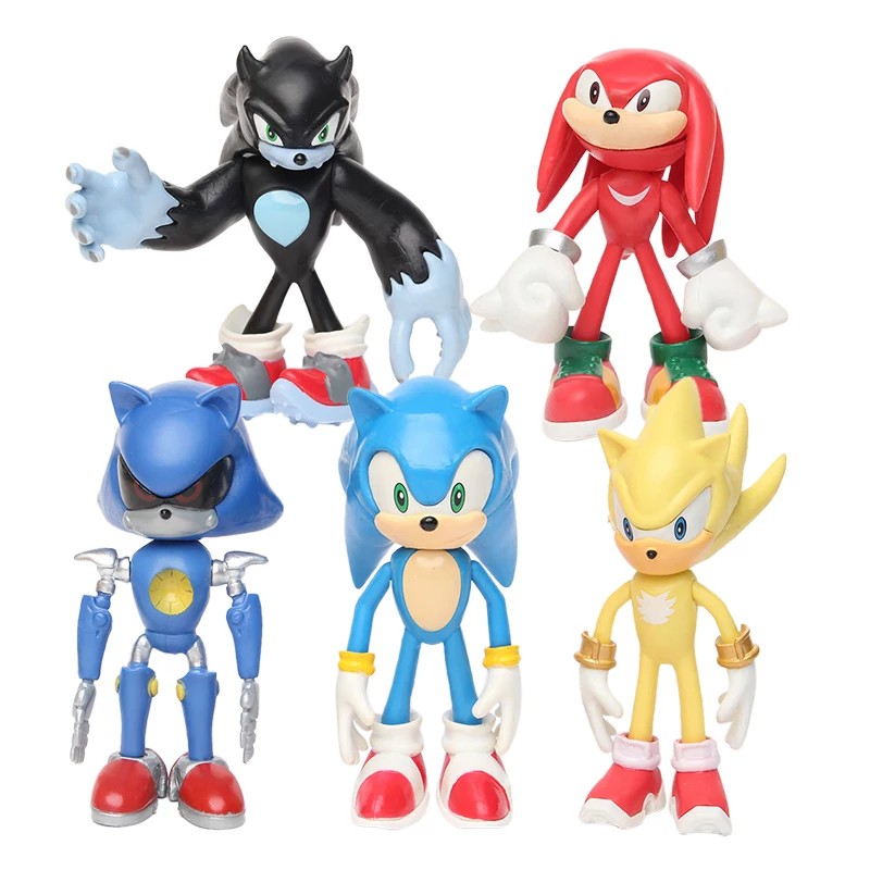 Pacote com 5 bonecos Sonic The Hedgehog