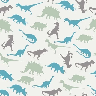 Papel De Parede Infantil Dinossauros Verde Água Marrom Lavável Autocolante Quarto Autoadesivo