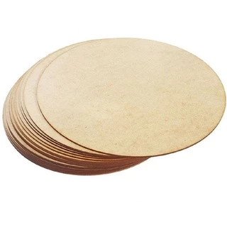 Placa Redonda Lisa 25cm MDF 6mm kit 5 Unidades