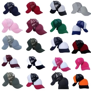 Kit 50 Bones Liso Com Redinha Telinha Aba Curva - Varias Cores Atacado