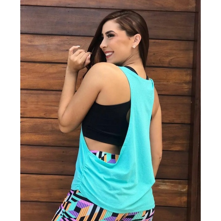 Regata Cavada Fitness Roupas Academia Feminina