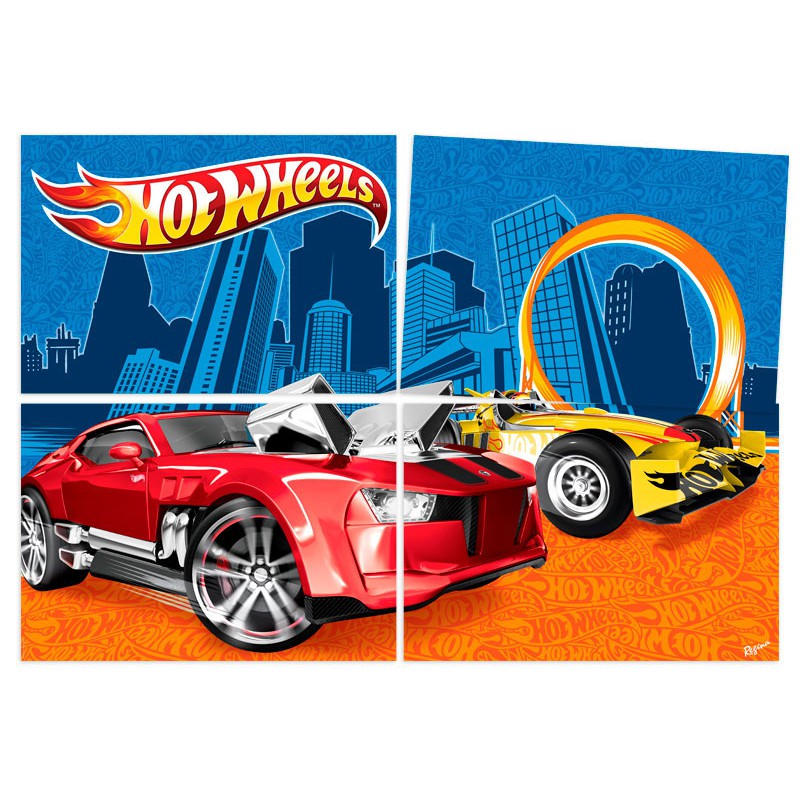 Pista Painel Festa Decorativo Hot Wheels Carros 1,2x0,6m