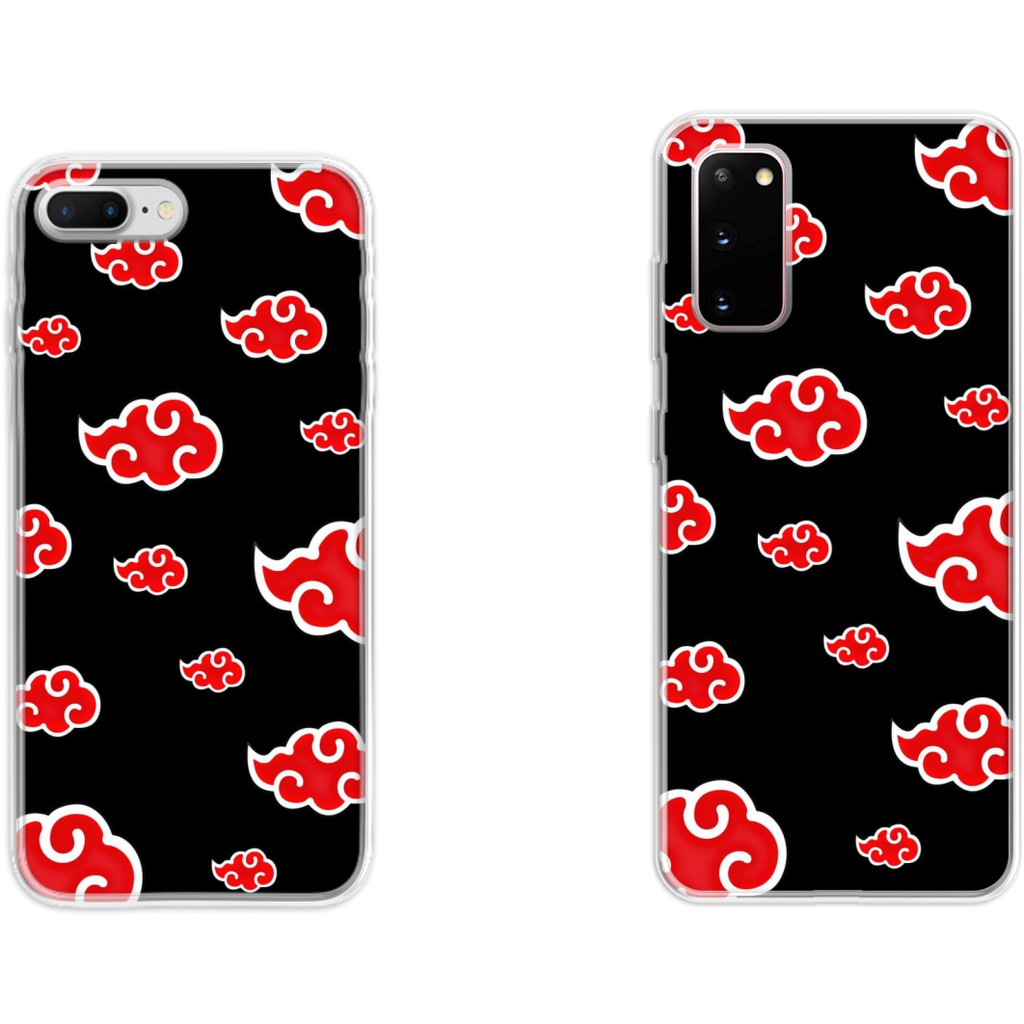 iPhone [TongTrade] Naruto Akatsuki Clan Nuvem Símbolo impresso capa para 11  Pro 8 7 6s 5s 6p 5p X XS Max Samsung M40 Huawei P30 Caso Pro personalizado