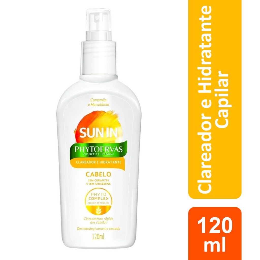 Iluminador Phytoervas Shampoo 250ml + Condicionador 250ml Camomila + Sun in  Clareador Cabelo 120ml