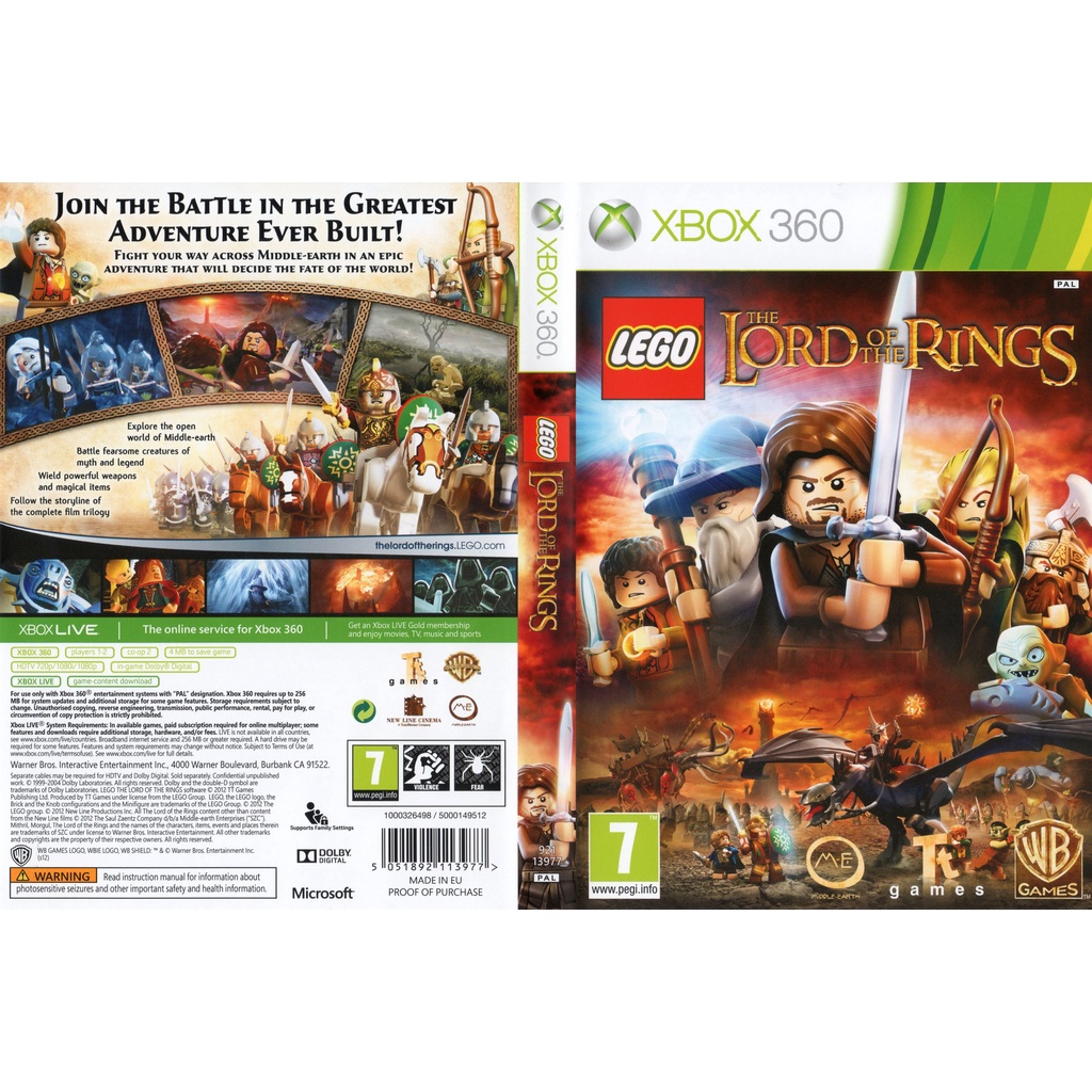 Lego lotr xbox 360 sale