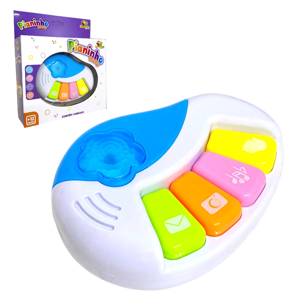 Piano animal Pianinho Infantil Educativo Teclado Musical Bebê Ia Ia O  Bichos Fazendinha Musical, Fanwix