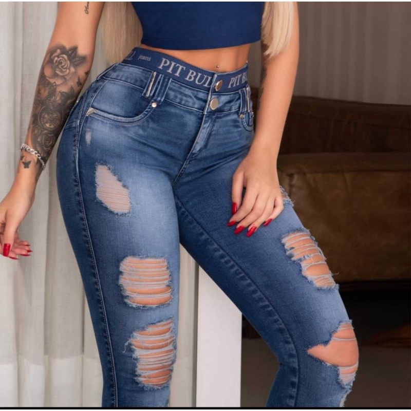 Calça jeans feminina pit 2024 bull