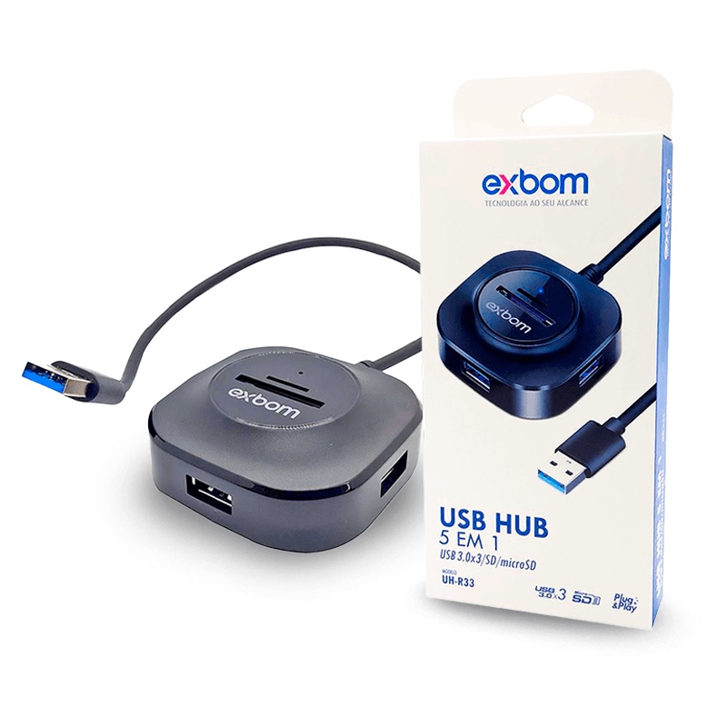 Leitor De Cart O Hub Com Portas Usb E Um Leitor De Cart O