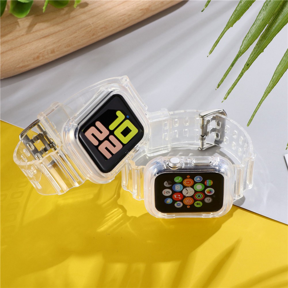 Clear Band for Apple Watch 44mm Case Girl Crystal Jelly Protective for iWatch 7 41mm 45mm | Shopee Brasil