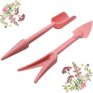 Kit Ferramentas 2 em 1 Rosa de Jardinagem p/ Suculentas