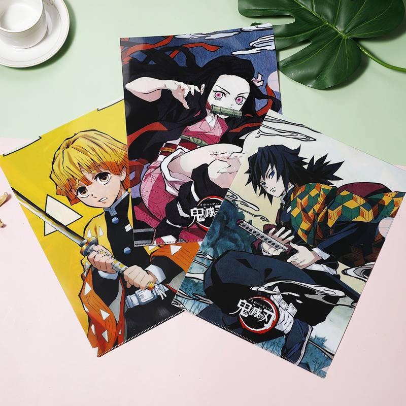Pasta De Arquivo De Documentos/Do Anime Demon Slayer Kimetsu No Yaiba Kamado Tanjirou Nezuko A4/Multifuncional