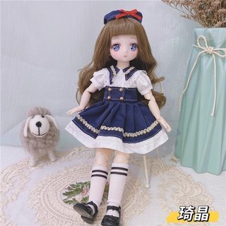 Esquirla 1/6 BJD Doll com rosto de maquiagem de, vestir 23 juntas  flexíveis, DIY 30cm Bonecas 12 polegadas BJD Doll para aniversário, jogo,  Azul claro : : Brinquedos e Jogos