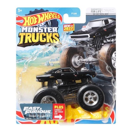 Hot Wheels Monster Truck JURASSIC WORLD TRICERATOPS 1:64 Connect Crash Car  2022