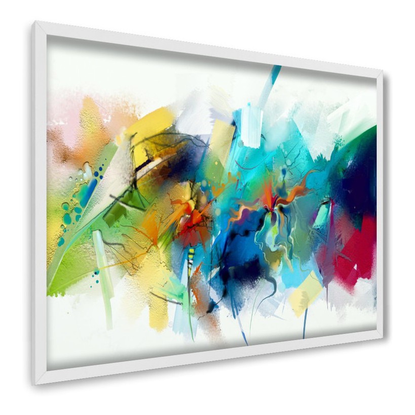 Quadro Decorativo Pintura Aquarela Tropical 1 - Decor&Quadros