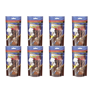 Combo Petisco Palitinho Ossinho Para Cães Deliciosso Palito Fino Chocolate - 8 Pacotes