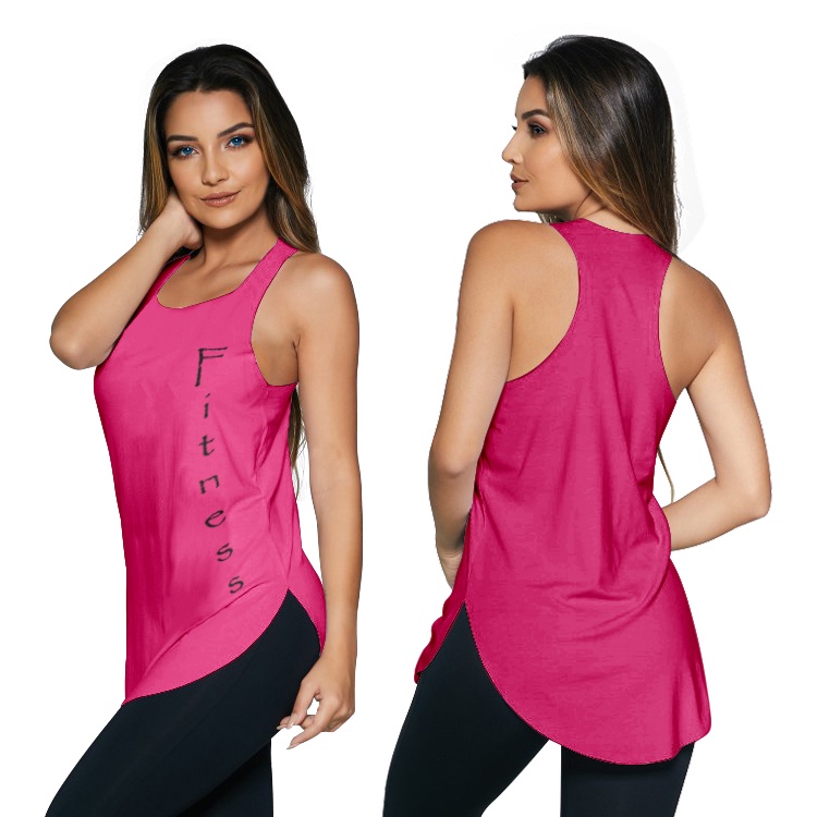 Blusa Feminina Regata Esportiva (est. Fitness Lateral 002