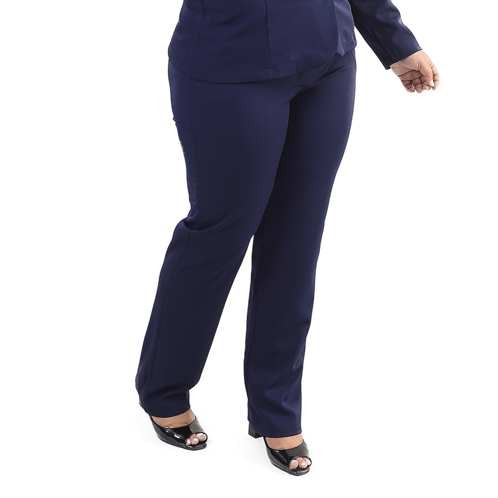 Calça social casual feminina plus size clássica uniforme em tecido com  elastano a pronta entrega