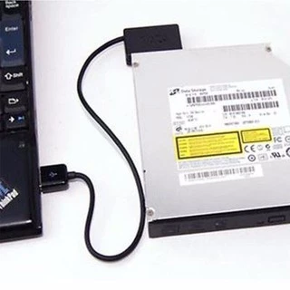 Adaptador Drive Dvd Mini Sata Slimline Para Usb Preto Novo