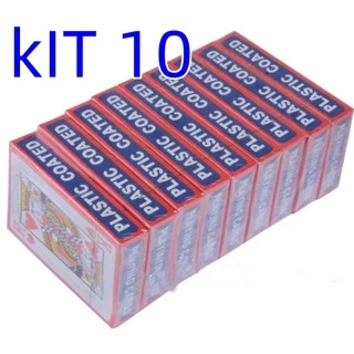 KIT 10 Baralho Dolar Dourado Ouro Folheado A Prova D'agua Poker 54 Cartas em Oferta na Shopee