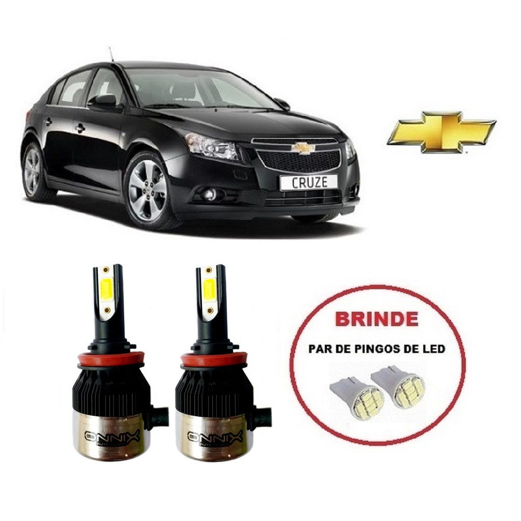 Kit 2 Lampadas Super Led para Farol De Milha Modelo H8 com 6000k e 8000 ...