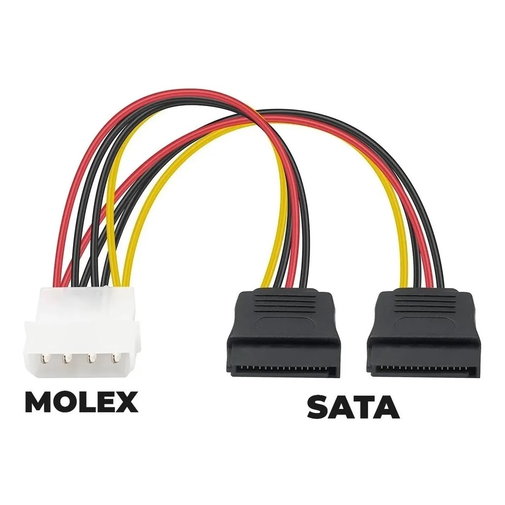 Cabo Adaptador Molex Y Sata Splitter Fonte Energia Mineração