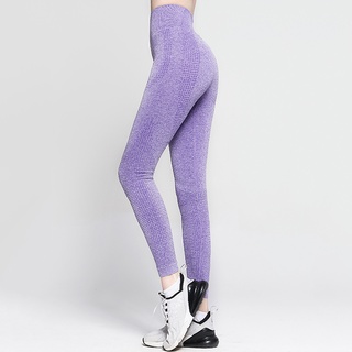 Leggings de comprimento sem costura calçadas de yoga emperrar para cima  legging mulheres espólio treino leggin ginásio s