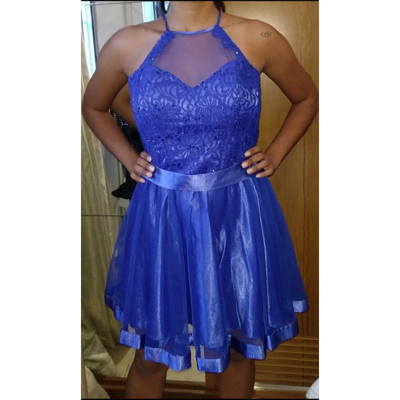 Vestido best sale azul caneta